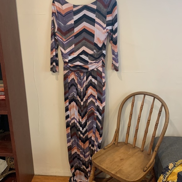 Maeve Chevron patterned dress sz L - Picture 5 of 7